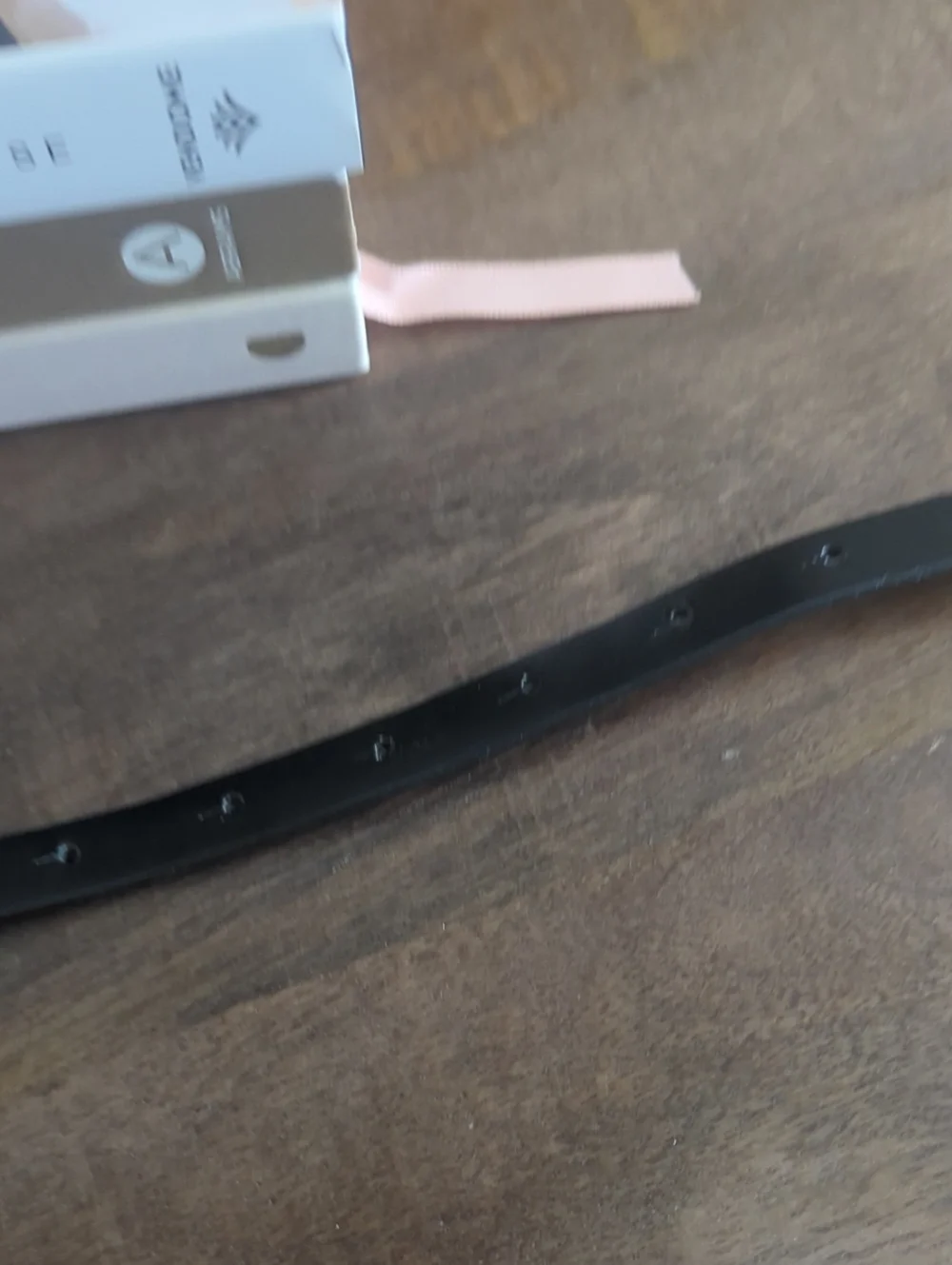 V Black Leather Belt with Gold 'V' Buckle